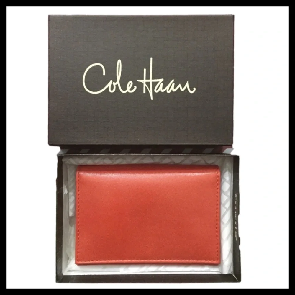 Cole Haan Leather Brandy Wallet / ID Case - Picture 1 of 4